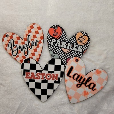 Custom Valentine Tags MDF designs