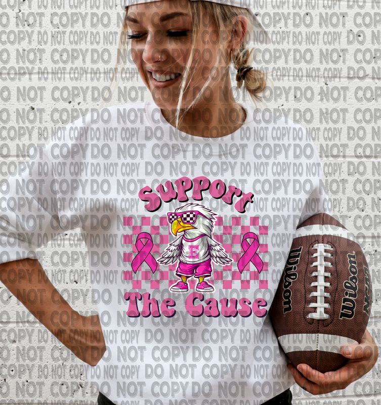 Eaton Eagles BREAST CANCER Custom mascot