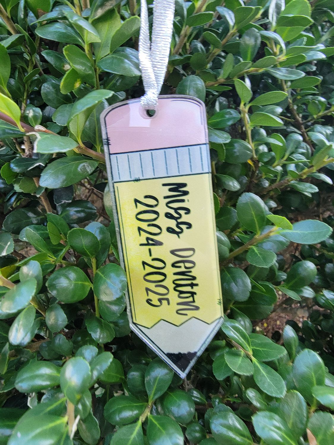 Custom Teacher Pencil Ornament
