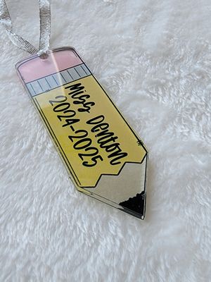 Custom Teacher Pencil Ornament