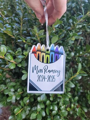 Custom CRAYON BOX ORNAMENT