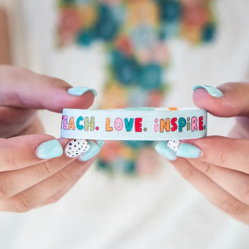 Teach, love, inspire Stretch bracelet