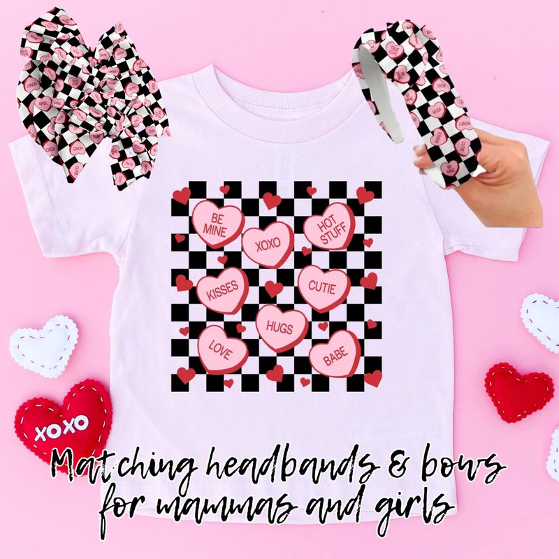 VALENTINE CHECKS RED HEADWEAR