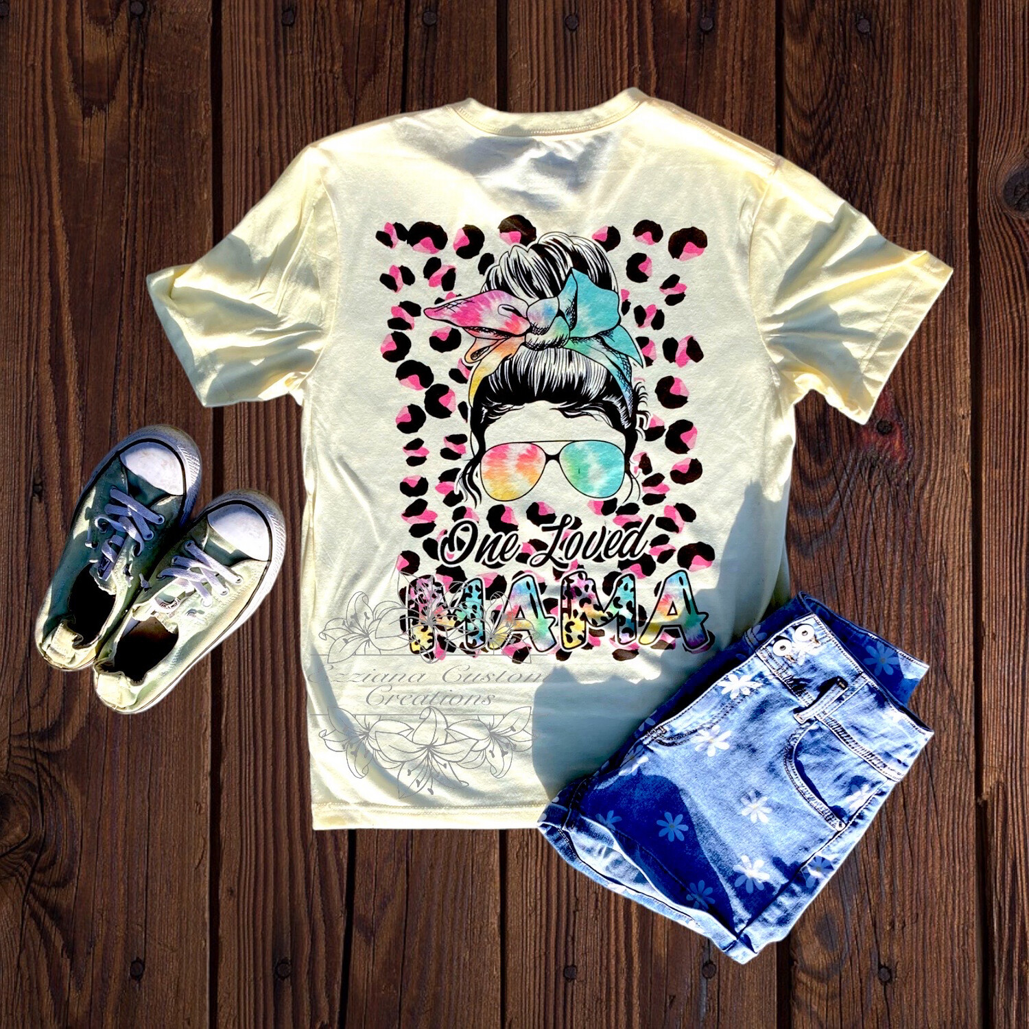 Mama Leopard Print T-Shirt