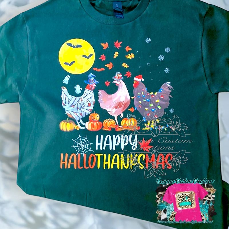 Happy Hallowthanksmas Chickens