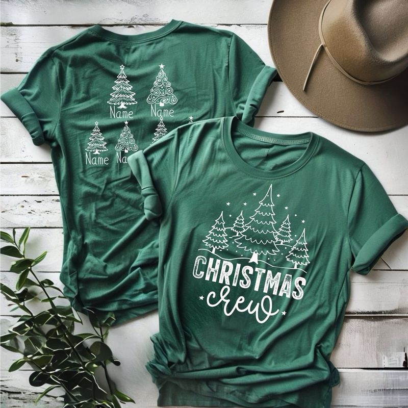 Family Matching Christmas Crew Shirts