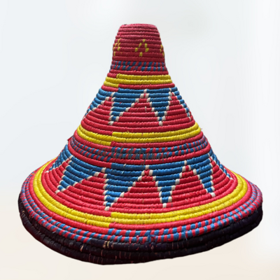 Colourful Woven Rattan توره غطاء الطعام 