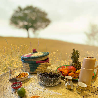 Handmade traditional dining straw mat سفرة خوص مصنوعة من (سعف) مسرفه