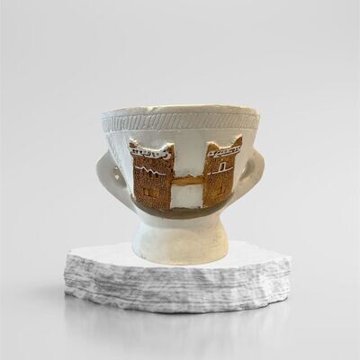 White incense burner with Bridge مبخرة - جسر