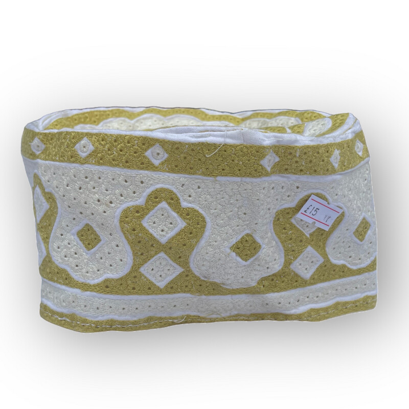 Yemen Hat | Minion Yellow, Beige White 