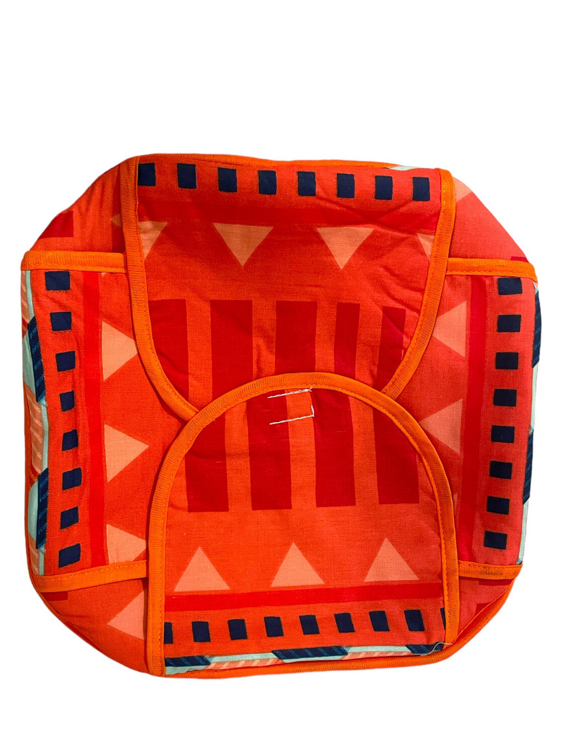 Printed Chaba with cover Khobz Chapati Roti Basket - Naan Bread , Bread Basket Cover: Patterned Orange