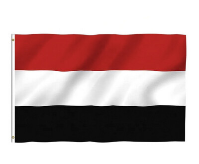 Yemen Yemeni National Polyester Material Banner Flag 5ft x 3ft (150 x 90 cm)