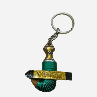 Authentic Green Yemeni Janbeya Keyring ميدالية جنبية يمنية