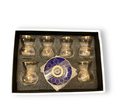 Blue Eye Tea set with Saucer 6pcs