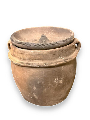 برمة فخار Clay Handmade Burma with Lid 