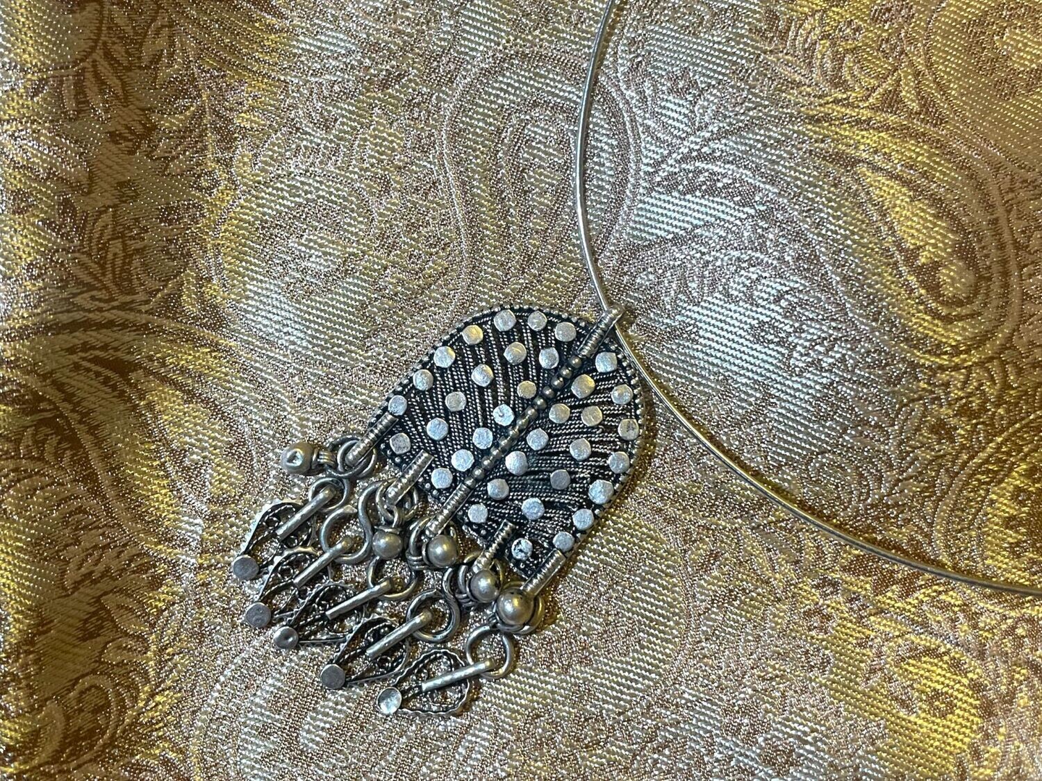 Handmade Pendant with Silver String