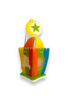 Rubber Fanos Lantern Ramadan Large - Light and sound - Multi colour - H 20 cm فانوس مطاط