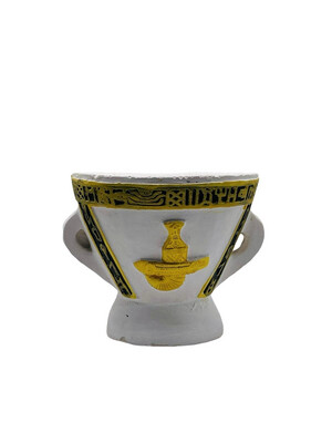 White Incense Burner with Gold Jambyia مبخرة - جنبية ذهبية
