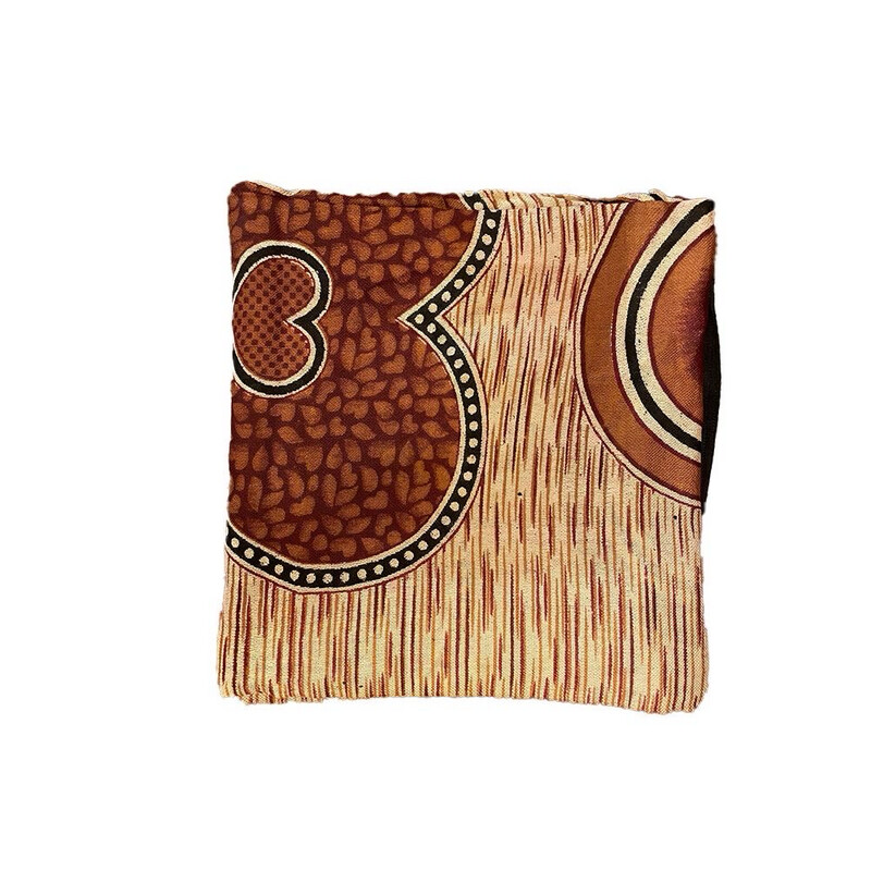 Patterned hijab Black and Brown Heart shape