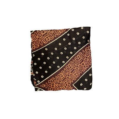 Patterned hijab Black and Brown flowers