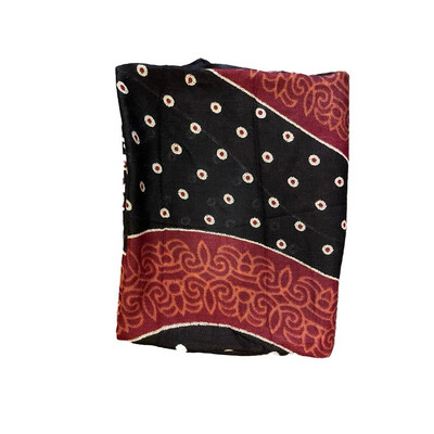 Patterned hijab Black and Maroon 
