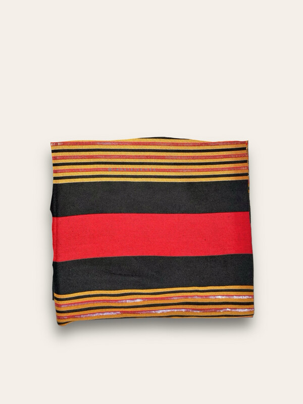 Maswan Fabric Red Stripes and Yellow قماش مصون