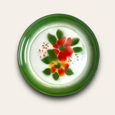 Vintage Enamelware Tray Bowl Floral 40 CM
