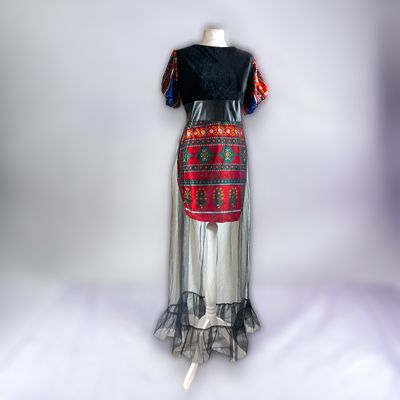 Sitara Chic Velvet Gown - Red