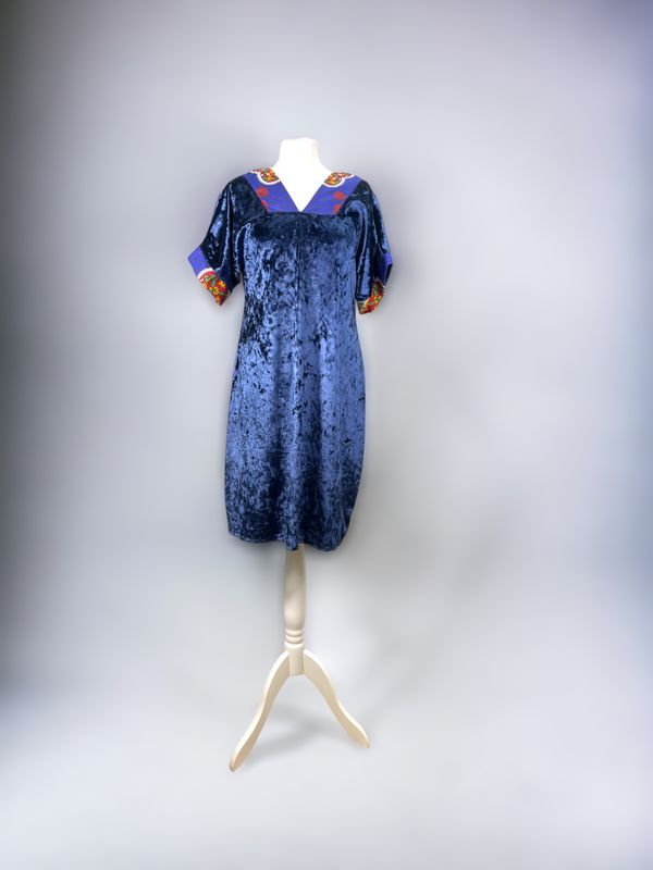Blue Velvet Sitara Charm Dress