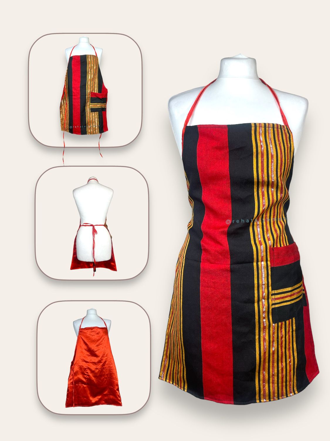 Maswan Kitchen Apron with Pocket