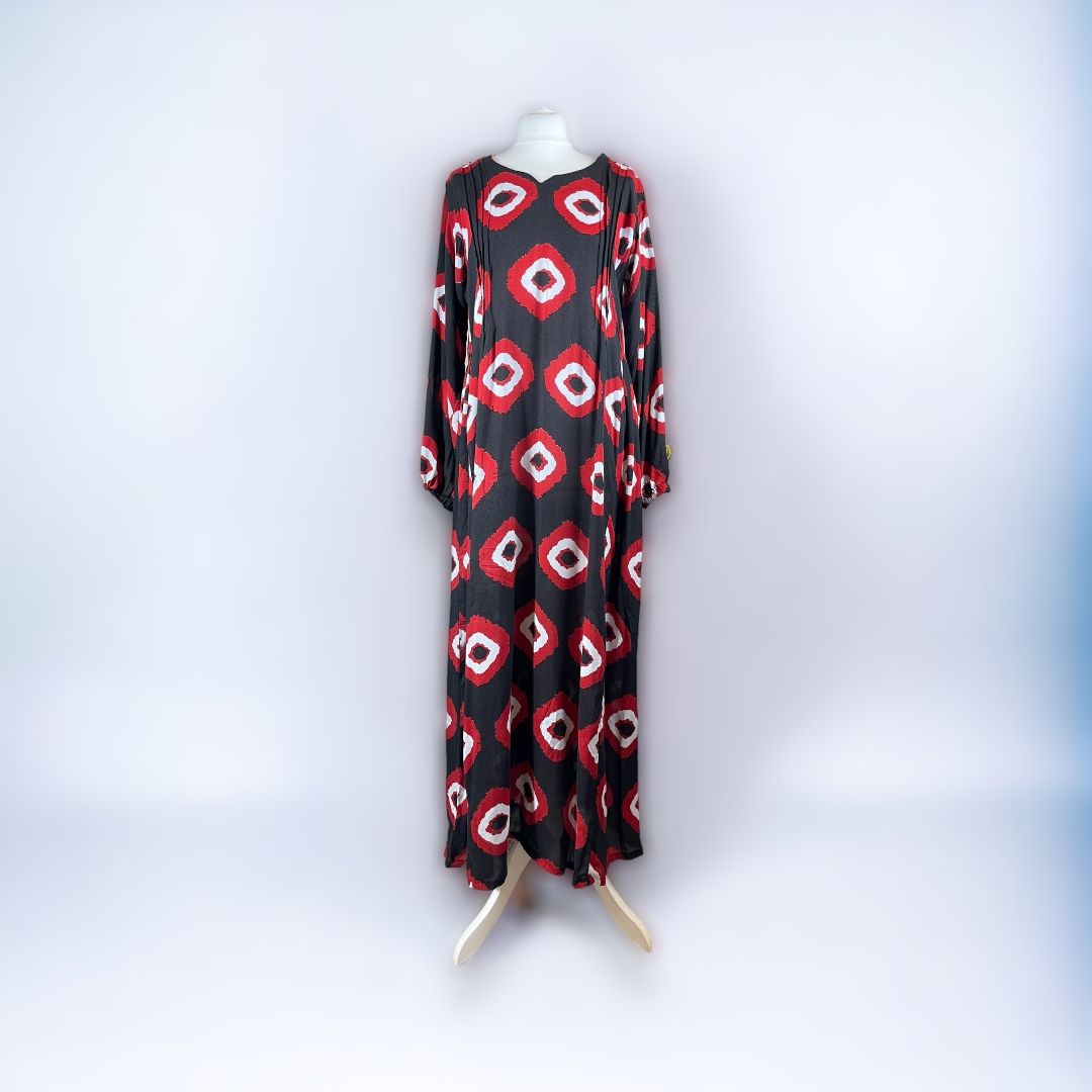 Moghmoq Pattern Dress - Traditional Elegance M/L