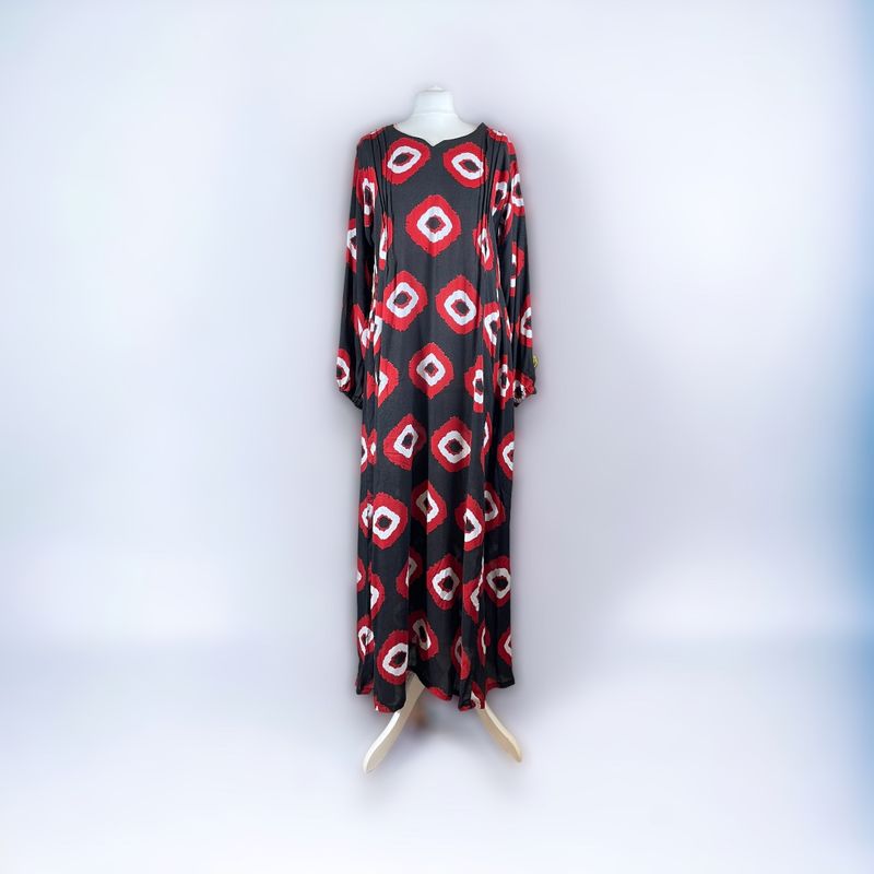 Moghmoq Pattern Dress - Traditional Elegance M/L