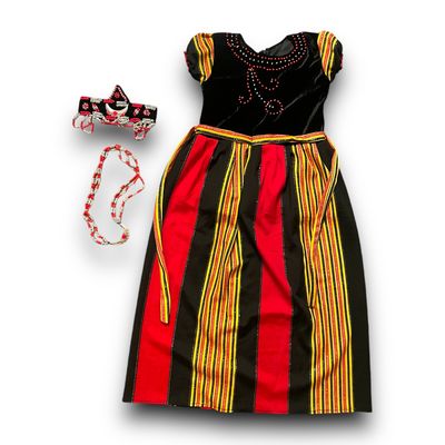 Little Queen Yemeni Costume Set - 6-7 years. - Style Silver  .C