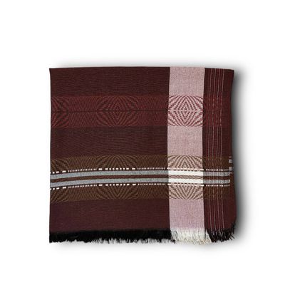 Baidhani Geometric Izaar, Ma&#39;awaz - Burgundy Warmth Edition