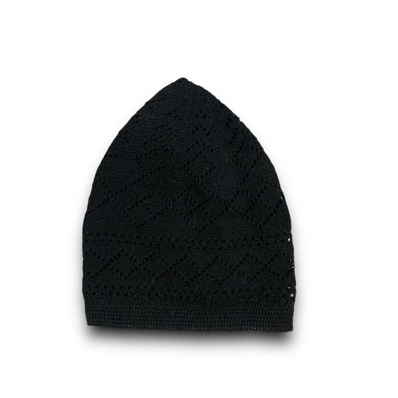 Black Men’s Classic Prayer Cap | Affordable Islamic Kufi طاقية أسود