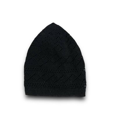 Black Men’s Classic Prayer Cap | Affordable Islamic Kufi طاقية أسود