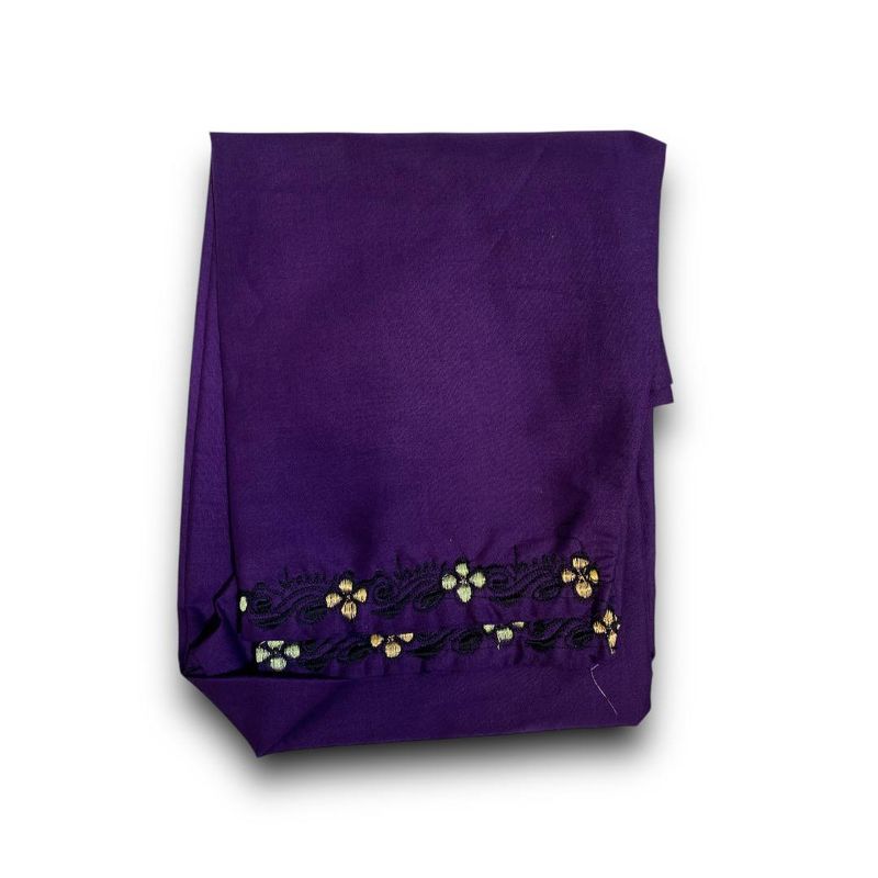 Traditional Sabri Ta&#39;izi Trousers - Purple with Delicate Floral Embroideryn -  بنطلون صبري تعزي تقليدي - بنفسجي بتطريز زهور