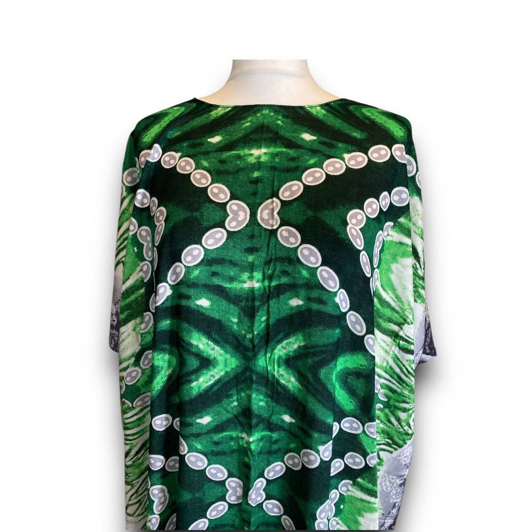 Traditional Cotton Dirac - Green &amp; White | Baati Somali &amp; Yemeni Diraa