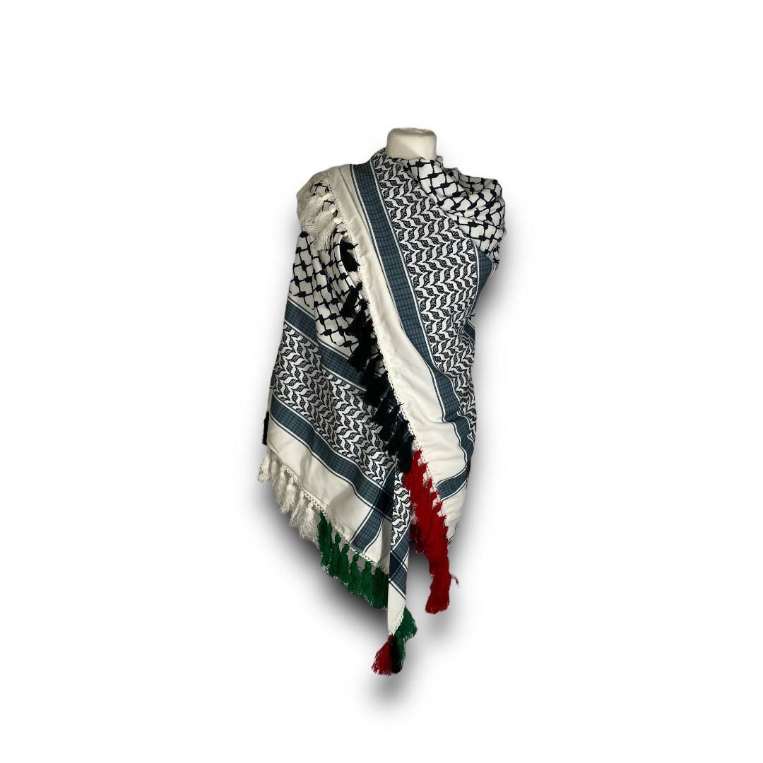 Large Triangular Palestinian Shawl - Shoulder Drop