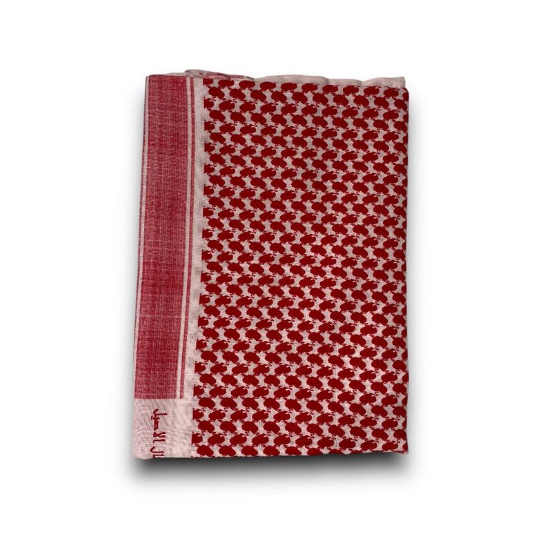 Classic Red &amp; White Shemagh Scarf