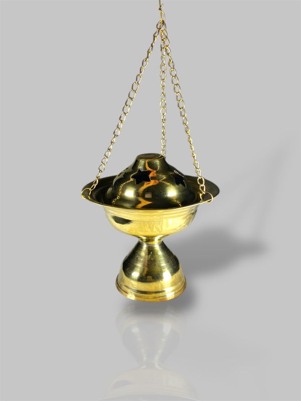Gold Incenses and charcoal holder موقد نار ذهبي حديد
