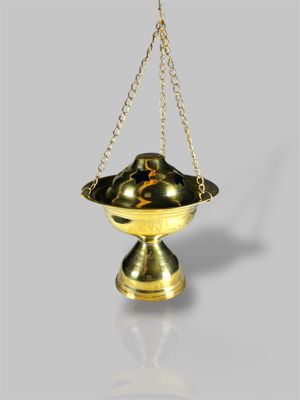 Gold Incenses and charcoal holder موقد نار ذهبي حديد