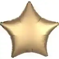 Gold Sateen Satin Luxe Star Foil Balloon - 18"