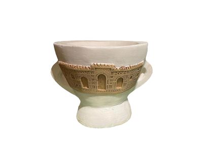White Incense Burner with Castle - مبخرة - قلعة