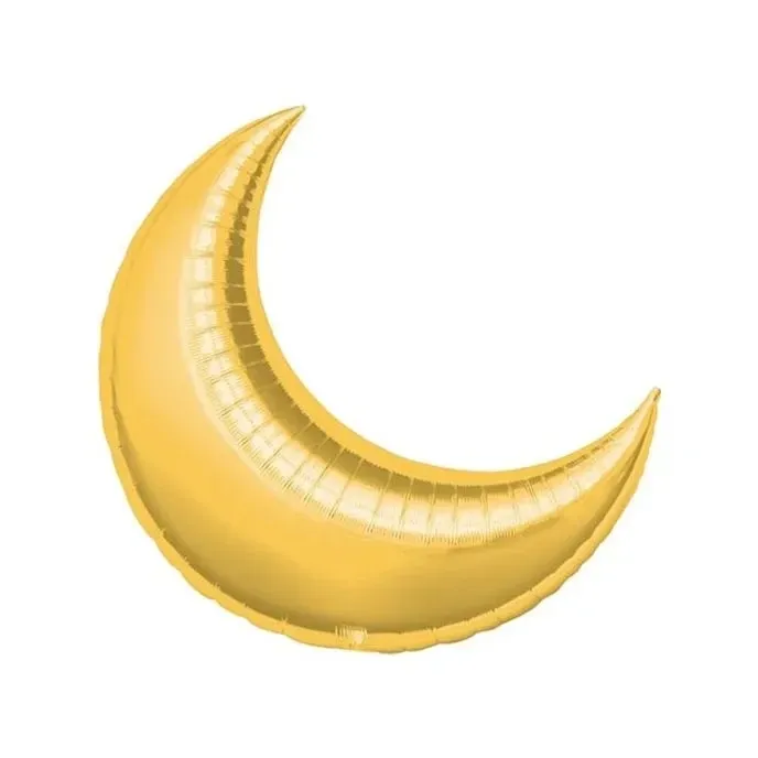 Gold Crescent Balloons - 26" Foils (3pk)
