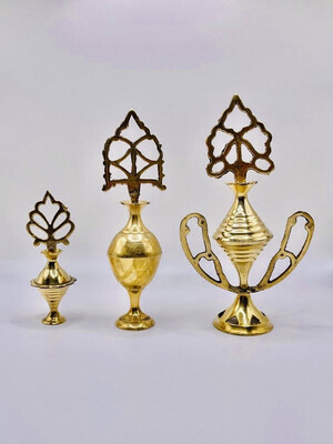 (Empty) Antique Brass Kohl Holder Traditional Kohl Pot Eyeliner/Surma Dani Kajal -  مكحلة تراثية فارغة