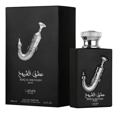 Ishq Al Shuyukh Silver Perfume 100ml Eau de Parfum  by Lattafa Pride - for Men عشق الشيوخ فضي