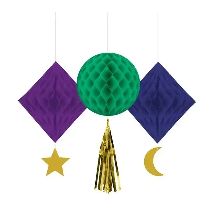 Opulent Eid Honeycomb Decorations - 42cm (3pk)