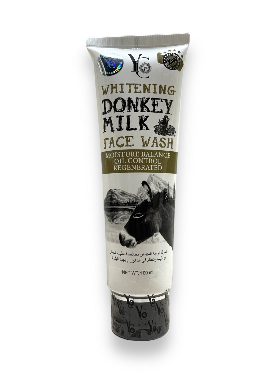 YC Whitening Donkey Milk Face Wash 100ml - غسول الوجه المبيض بحليب الحمار