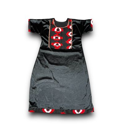 Moghmoq Black Velvet Dress Knee High Small (Ages 7 to 8)